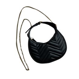 Marmont Mini Crescent Underarm Bag Women Designer Underarm Bags Luxury Shoulder Bag Half Moon Crossbody Bags Fashion Vintage Top Handle Handbag Woman Tote Purse