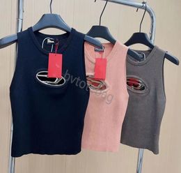 Sexy Hollow T Shirt Women Knit T Shirts Tank Summer Sleeveless Shirts Tops Pullover Designer Girls Beach Shirt Vests Tee S-L