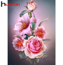 Huacan Diamond Painting Full Square New Arrival Flower 5D Diamond Embroidery Cross Stitch Craft Kit Decorations Home8140702