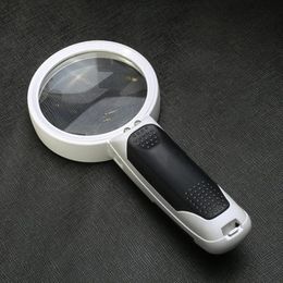 Magnifying Glasses 20 Times Optical Magnifying Glass With LED Lights Handheld Backlit Magnifier For Reading Lupas de aumento 231030