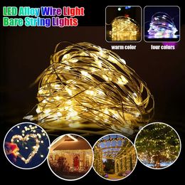 Other Event Party Supplies LED String Lights Christmas Decoration 5m Remote Control Holiday Wedding Fairy Tale Garland Bedroom Curtains Outdoor Home 231030