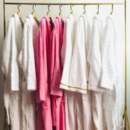 Men's Sleepwear Plush Bathrobe Fleece Spa Cotton Unisex Customized Name For Couple Mr And Mrs Bride Groom Bath Robes