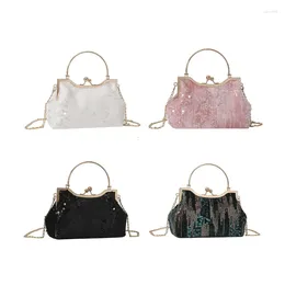 Duffel Bags Sparkling Sequins Clutch Purses Fashion Handbag Wedding Party Shoulder Bag