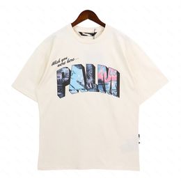 Palms Palm Angel PA Harajuku 23SS Spring American Retro Letter Printing Logo Luxurys T Shirt Loose Oversize Hip Hop Unisex Short Sleeve Tees Angels 2030 DDI