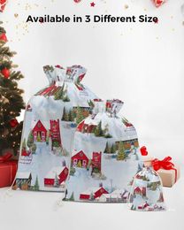 Christmas Decorations Snowman Sleigh Tree Santa Gift Holders Handbag Xmas Candy Pockets Cloth Bag Festival Decor
