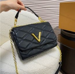 GO-14 MM Bag 10A Mirror quality Lambskin Designer Shoulder Bag Woman Handbag 23cm Genuine Leather Crossbody Bag Luxury Chain Bags