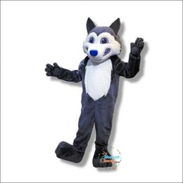 2024 Discount College Husky Dog Mascot Costume Cartoon Anime theme character Christmas Carnival Party Fancy Costumes Adults Size