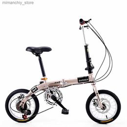 Bikes 14 Inches Bicycle High Carbon Iron Mechanical Dual Disc Brake Bike Rim Aluminium Alloy Wheels Adjustable Seat And Handle Q231030