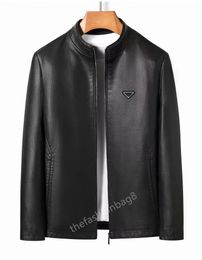 Fashion Mens Leather Jacket Designer Artificial Leather Parker Letter Parker Lover Clothing Motorcycle Coat Mens Windproof Coat