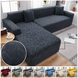 Chair Covers 1/2/3/4/5 Seat Jacquard Velvet Sofa Cover For Living Room All-inclusive Elastic Sectional Couch L Shaped Corner Slipcover