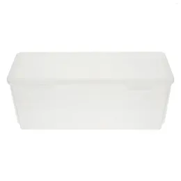 Plates Bread Storage Box Transparent Case Cutlery Organiser Stand Plastic Cake Holder Kitchen Supply Crates Dispenser