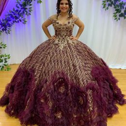 Purple Shiny Quinceanera Dresses 2024 Sweetheart XV Applique Ball Gown Sweet 16 Princess Long Vestido De 15 Quinceaneras 2024 Puffy