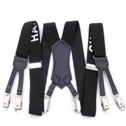 Factory Direct Men's and women Suspenders 3 0 115cm Six Clip Character Webbing Six Clip Wide Strap F29282z