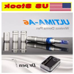 US Stock! Newest Derma Pen Powerful Ultima A6 Microneedle Dermapen Dermastamp Meso 12 Needles Drpen Replaceable Cartridge CE Ofbos