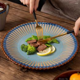 Plates 1pc Creative Porcelain Tableware Household Kitchen Restaurant Supplies Steak Western Plate Microwave Oven Bowl Dinner