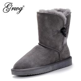 Boots Wholesale/Retail High Quality Women's Australia Classic Snow Boots Real Leather Natural Fur Winter Boots Brand Womens Warm Shoes 231026
