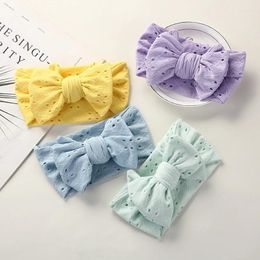 Hair Accessories Soft Big Bowknot Baby Headband For Born Infant Turban Wide Bow Headwrap Girl Elastic Nylon Hairbows