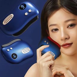 Face Care Devices Eletric Bianstone Gua Sha Board Tools 9 Gears Compress Heating Vibration Back Lifting Machine Massage Skincare 231027