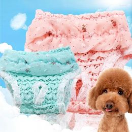 Dog Apparel Pet Diaper Physiological Pants Sanitary Panties Washable Female Shorts Underwear Lace Edge Trousers For