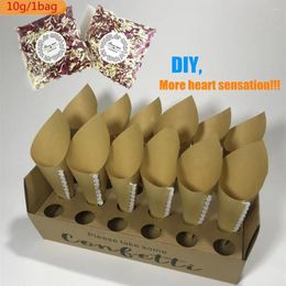 Party Decoration Wedding Rose Petal Confetti Cones For Kraft Paper Tray Stand Box Holder