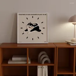 Wall Clocks Simple Clock Living Room Household Personalised Creativity Fashion Art Dog Quartz Bedroom Silent H007
