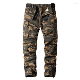 Men's Pants Men's 2023 Spring Autumn Mens Camouflage Multi Pocket Cargo Military Tactical Men Fashion Casual Loose Trousers