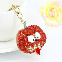 Keychains Easya Halloween Tricky Studded Rhinestone Keychain 2023 Fashion Women Luxury Wedding Gift To Guest Bag Accessories