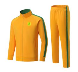 FC Nantes Men adult children leisure sport set outdoor warm Full zipper sports leisure set sweatshirt in winter