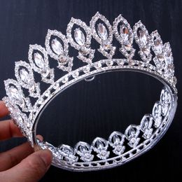 Cristalli colorati con perline rotonde Strass Nuovo marchio Abito da sposa economico Tiara Party Prom Copricapo africano Accessori Eventi Club Laurea