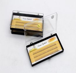 Private label 3 rows 007mm Thickness 4 rootsCluster classic 3D individual eyelashes EyeLashes Extension 891011121314mm for5564522