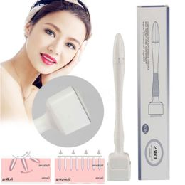 Adjustable DRS 140 Derma Stamp Microneedle Roller 05-30mm Needle Length Stainless Steel White PC Handle Bpuet