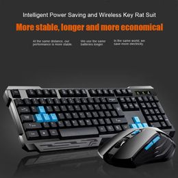 Keyboard Mouse Combos Waterproof Multimedia 24GHz Wireless Gaming USB Cordless Mous NKShopping 231030