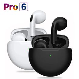 Headphones Earphones Air Pro 6 TWS Fone Bluetooth Wireless with Mic Touch Control Headset Earbuds 231030