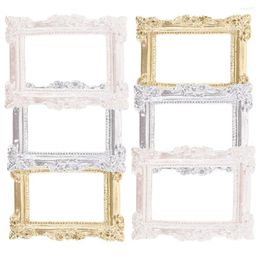 Frames 6 Pcs Po Frame Ornaments House Accessories Mini Resin Folder DIY Crafts Making Picture Props Islamic Vintage