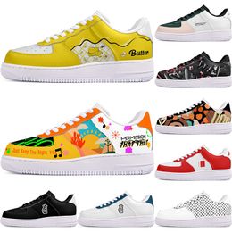 DIY shoes winter black lovely autumn mens Leisure shoes one for men women platform casual sneakers Classic cartoon graffiti trainers comfortable sports 66464