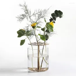 Vases Simple Hydroponic Test Tube Transparent Vase Creative Jardiniere Nordic Flowers Home Tabletop Large Simplicity Decoration