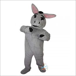 2024 Discount Grey Donkey Mouse Mascot Costume Cartoon Anime theme character Christmas Carnival Party Fancy Costumes Adults Size