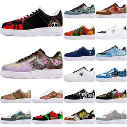 DIY shoes winter clean lovely autumn mens Leisure shoes one for men women platform casual sneakers Classic White clean cartoon graffiti trainers sports 28715