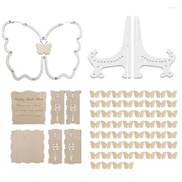 Party Supplies White Wedding Guest Book Alternativey Butterfly Frame With Small Butterflys Rustic Alternative Signs