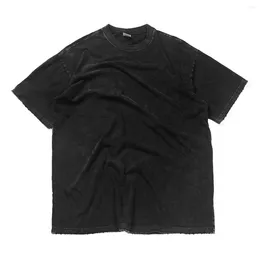 Men's T Shirts Black Oversized T-Shirt For Men Women Short Sleeve Casual Tops Tees Pullover Vintage Clothes Oversize Street Hip Hop O-Neck