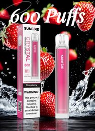 puff 600 plus 800 Colour Disposable e-cigarettes electronic vape 400mAh Battery 2ml Pre-Filled Stick Portable bar 12000 puff 9000 crystal 600 puffs Halloween vapers