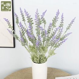 Decorative Flowers Wedding Purple Lavender High-end Simulation Of Planting Hair Pastoral Style Decoration Bunch Immortal