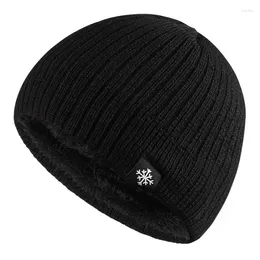 Berets 2023 Winter Women Hat Caps For Men Plus Fleece Knit Thicken Large Size Hats