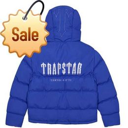 Trapstar London Decoded Hooded Puffer 2.0 Gradient Black Jacket Men Embroidered Thermal Hoodie Men Winter Coat Tops2ox1