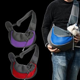 Dog Carrier Pet Bag Going Out Carrying Chest Backpack Breathable Shoulder Crossbody