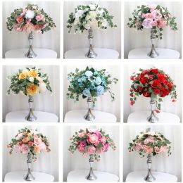 35cm wisteria peony rose artificial flower ball Centrepieces decor wedding bouquet floral arrangement backdrop table flower vine ZZ