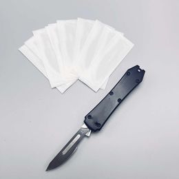 5.5Inch Quality Cutting Clean and Precise Cuts Grade Steel Surgical Comfortable Grip Non Curved Blade Survival Camping Scalpel Blade