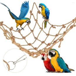 Other Bird Supplies Squirrel Climbing Net Reinforced Pet Hanging Rope Ladder Chew Toy For Large Medium Small Parrot