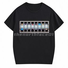 Fashion Brand Luxury Mens T Shirt Polo Shirt Tiger Game Machine Pattern Round Neck Short Sleeve Loose T-Shirt Casual Top Black Whi203z