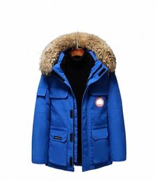 women's and Men's Down jacket winter new Canadian style overcame lovers' working clothes thick goose down jacket men clothing US SIZE S--4XL 21s1#